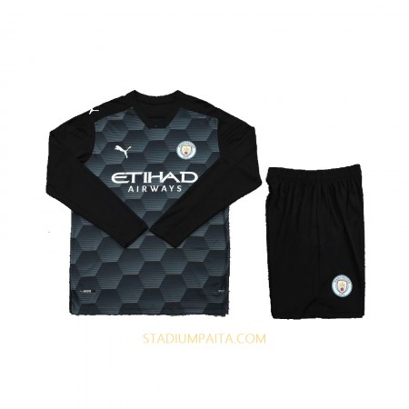 Virallinen pelipaita Manchester City Maalivahti Koti 2020-21 Pitkähihainen - Lasten( + Lyhyet housut ) Virallinen pelipaita Manchester City Maalivahti Koti 2020-21 Pitkähihainen - Lasten( + Lyhyet housut )
